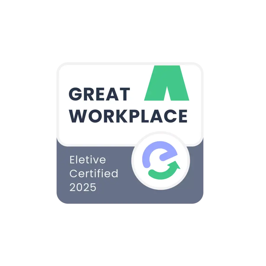 Official Eletive certification badge for employee engagement excellence.